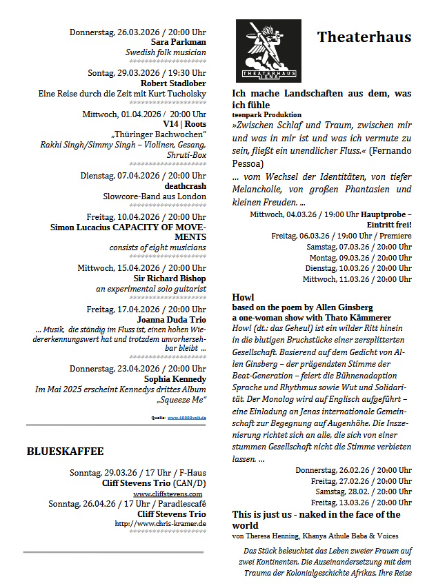 Kulturpass-Angebote in Jena, M&auml;rz/April 2026, Seite 3
